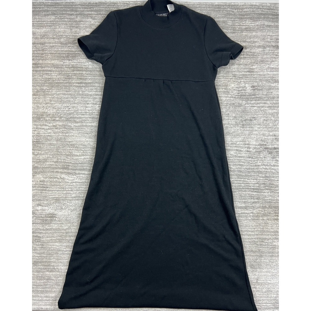 M.H.M. Maxi Dress Womens S Black Melissa Harper Mock Neck Empire Waist‎ 04-7842